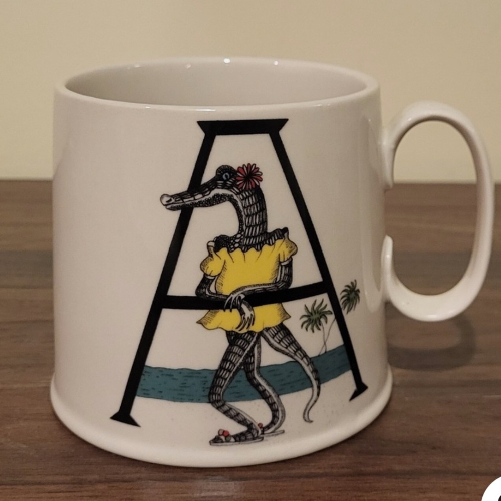 Anthropologie Alligator Mug A monogram collectible